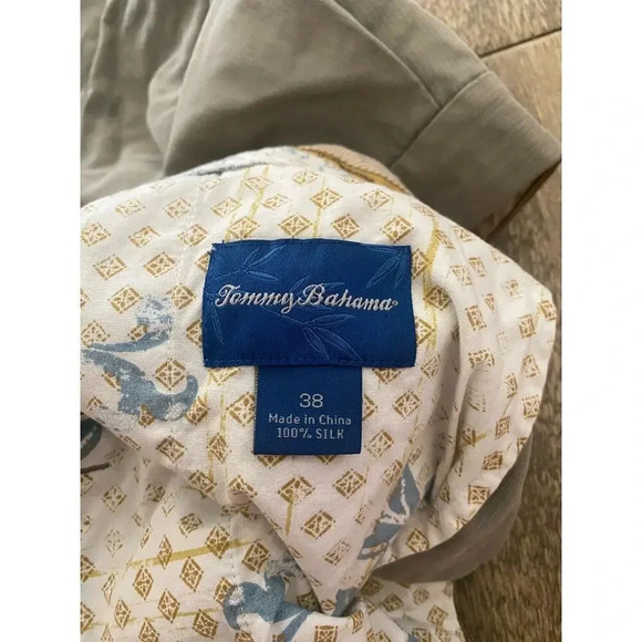 Tommy Bahama Men's Beige Pleated Front silk Shorts Size 38 - Picture 4 of 5